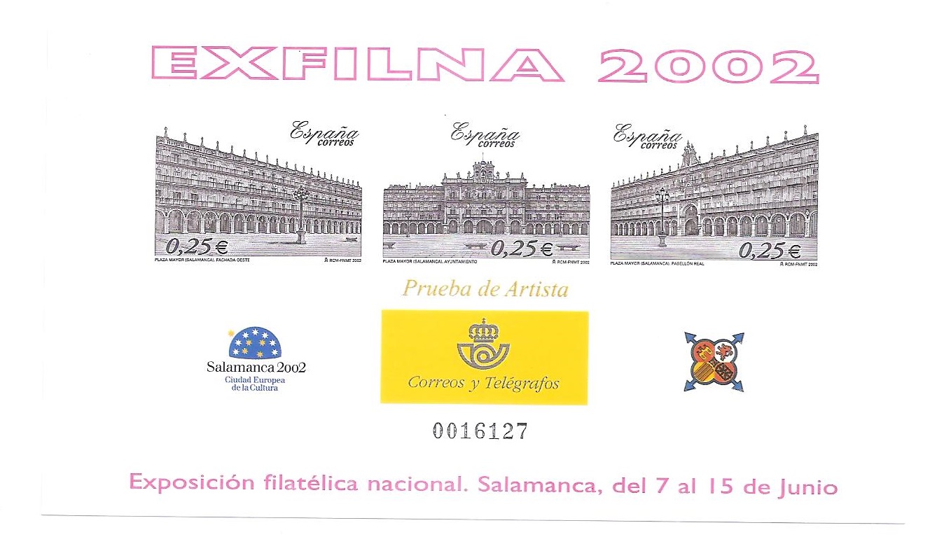 EXPOSICIÓN FILATÉLICA NACIONAL EXFILNA 2002. PRUEBA Nº 78